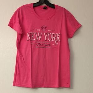 Pink New York Graphic Tee